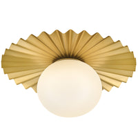 Stevie Wall/Ceiling Light Small Lacquered Brass Lark Living