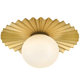 Stevie Wall/Ceiling Light Small Lacquered Brass Lark Living