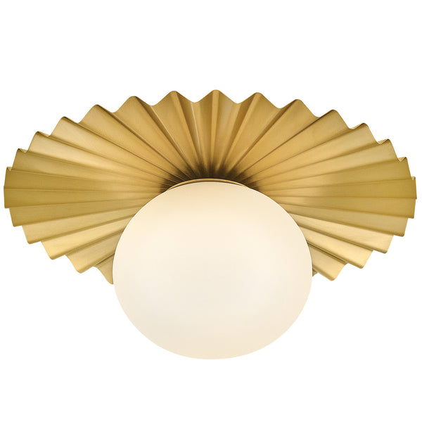 Stevie Wall/Ceiling Light Small Lacquered Brass Lark Living