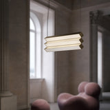 Stick Trio Linear Pendant Satin Golden Nickel By Contardi - Lifestyle View2