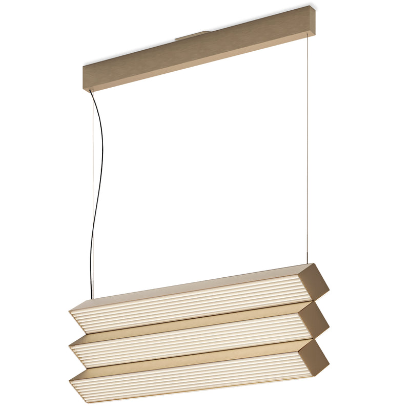 Stick Trio Linear Pendant Satin Golden Nickel By Contardi