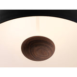 Stillo Pendant Light by Cerno in Deux - lathe-turned walnut hub detail