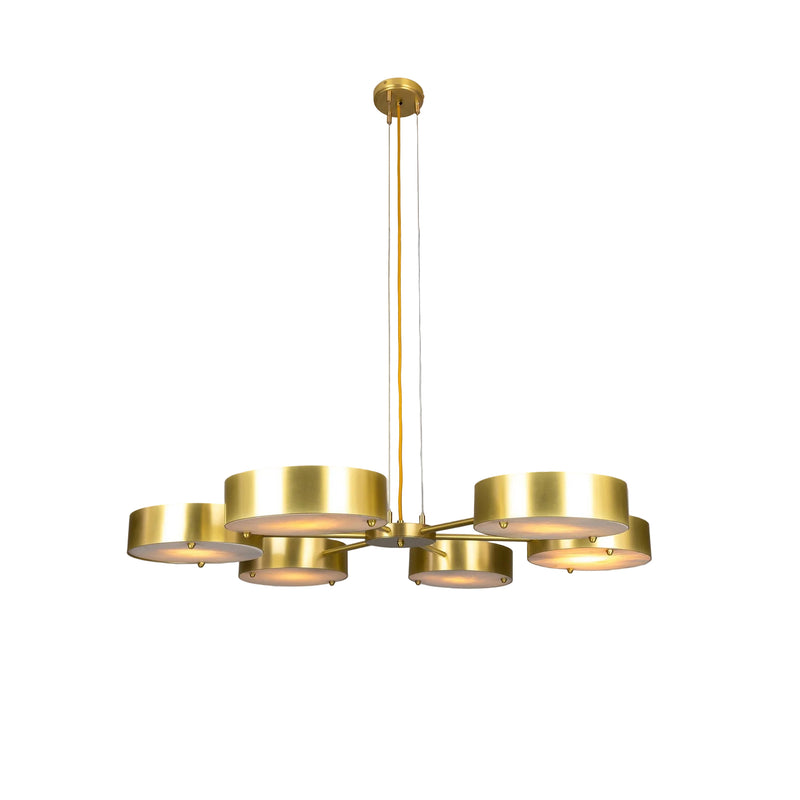 Stirling Alabaster Chandelier - Satin Brass