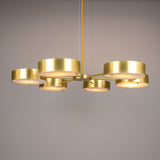 Stirling Alabaster Chandelier - Satin Brass