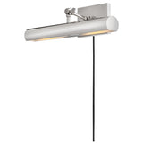 Stokes Adjustable Picture Light Polished Nickle Medium By Hinkley Side View 2