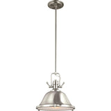 Stone Street Pendant — 13.25 Inch, Brushed Nickel