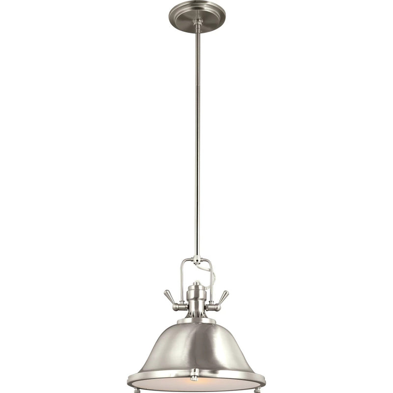 Stone Street Pendant — 13.25 Inch, Brushed Nickel