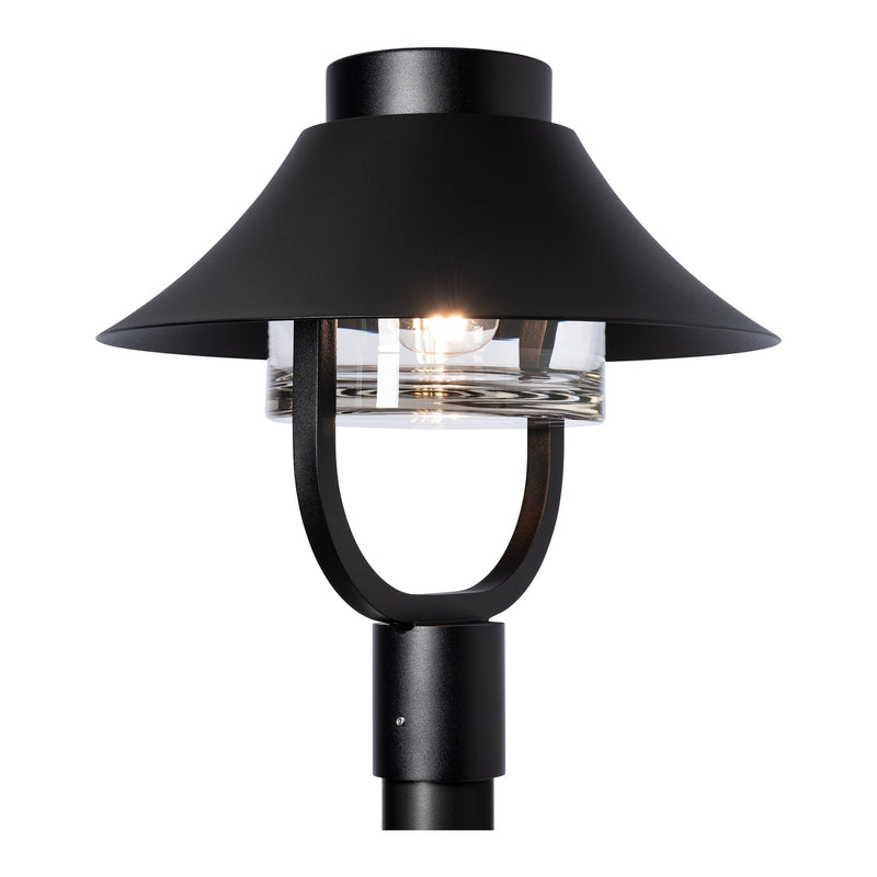 Stowe Outdoor Post Lantern, shown in Coastal Black, by Hubbardton Forge
