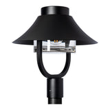 Stowe Outdoor Post Lantern, shown in Coastal Black, by Hubbardton Forge
