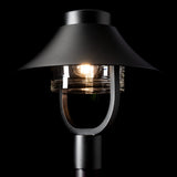 Stowe Outdoor Post Lantern detail in Coastal Black, by Hubbardton Forge