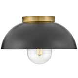 Stu Flush Mount Black Lacquered Brass By Lark Living - Side View2