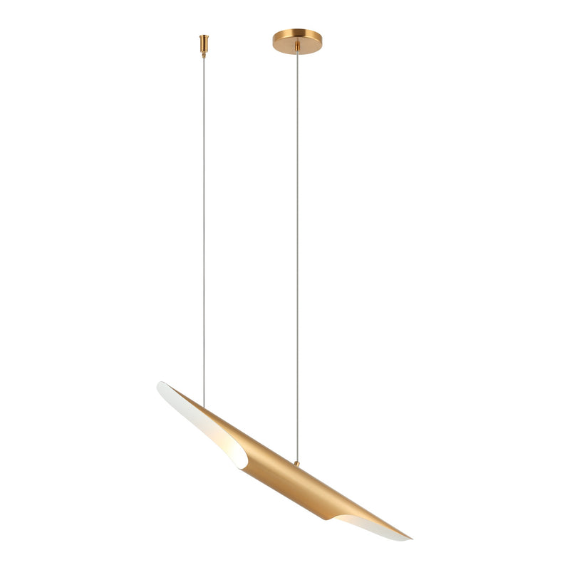 Stylus Chandelier 28 Inch Aged Gold Brass