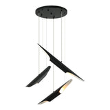 Stylus Chandelier 29 Inch Matte Black