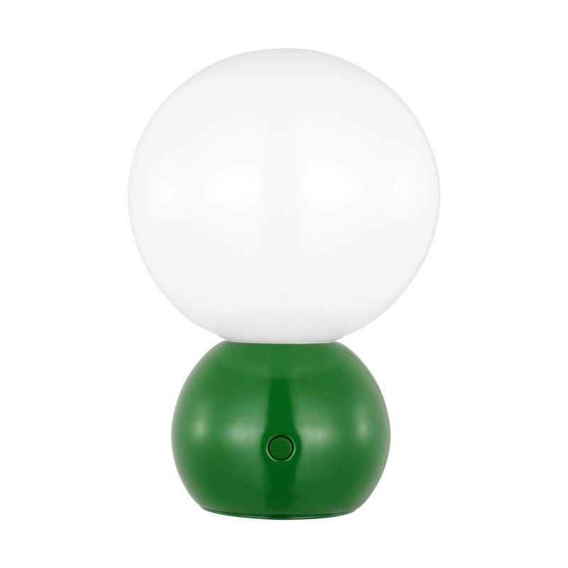 Suki Portable Table Lamp Green By Visual Comfort Studio Front View