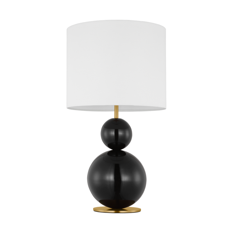 Suki Table Lamp Gloss Black By Visual Comfort Studio Front View