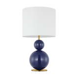Suki Table Lamp Navy By Visual Comfort Studio Front View 1 