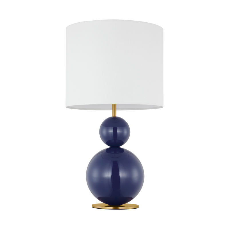 Suki Table Lamp Navy By Visual Comfort Studio Front View 1 