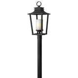 Sullivan Large Post Mount Lantern - Black - by Hinkley