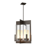 Summit Lantern Pendant in Bronze, Clear Glass by Hubbardton Forge