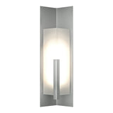 Summit Outdoor Wall Light Large in Coastal Burnished Steel, Frosted Glass by Hubbardton Forge
