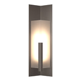 Summit Outdoor Wall Light Large in Coastal Dark Smoke, Frosted Glass by Hubbardton Forge