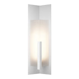 Summit Outdoor Wall Light Large in Coastal White, Frosted Glass by Hubbardton Forge