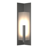 Summit Outdoor Wall Light Large in Natural Iron, Frosted Glass by Hubbardton Forge