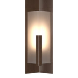 Summit Outdoor Wall Light Medium in Coastal Bronze, Frosted Glass by Hubbardton Forge