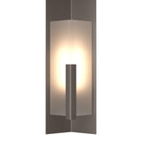 Summit Outdoor Wall Light Medium in Coastal Dark Smoke, Frosted Glass by Hubbardton Forge