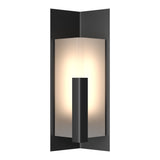 Summit Outdoor Wall Light Small in Coastal Black, Frosted Glass by Hubbardton Forge