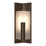 Summit Outdoor Wall Light Small in Coastal Bronze, Frosted Glass by Hubbardton Forge