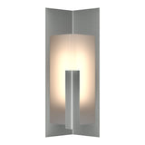 Summit Outdoor Wall Light Small in Coastal Burnished Steel, Frosted Glass by Hubbardton Forge