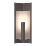 Summit Outdoor Wall Light Small in Coastal Dark Smoke, Frosted Glass by Hubbardton Forge