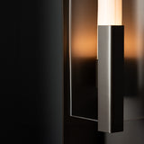 Summit Outdoor Wall Light Small detail in Coastal Dark Smoke, Clear Glass, by Hubbardton Forge