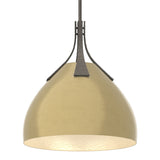 Summit Pendant in Dark Smoke, Modern Brass by Hubbardton Forge
