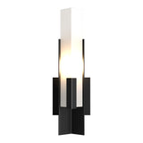Summit Wall Sconce in Black, Frosted Glass by Hubbardton Forge