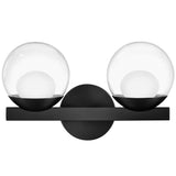 Sunni Vanity Light 2 Ligths Black By Hinkley - Front View