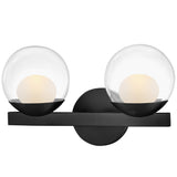 Sunni Vanity Light 2 Ligths Black By Hinkley - Side View