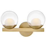 Sunni Vanity Light 2 Ligths Lacqured Brass By Hinkley - Side View