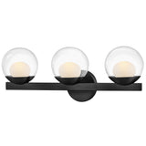 Sunni Vanity Light 3 Ligths Black By Hinkley - Side View