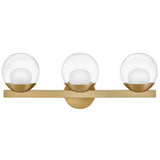 Sunni Vanity Light 3 Ligths Lacquered Brass By Hinkley - Front View