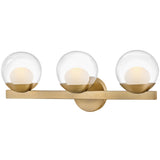 Sunni Vanity Light 3 Ligths Lacquered Brass By Hinkley - Side View
