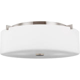 Sunset Drive Flushmount — Large, Brushed Steel