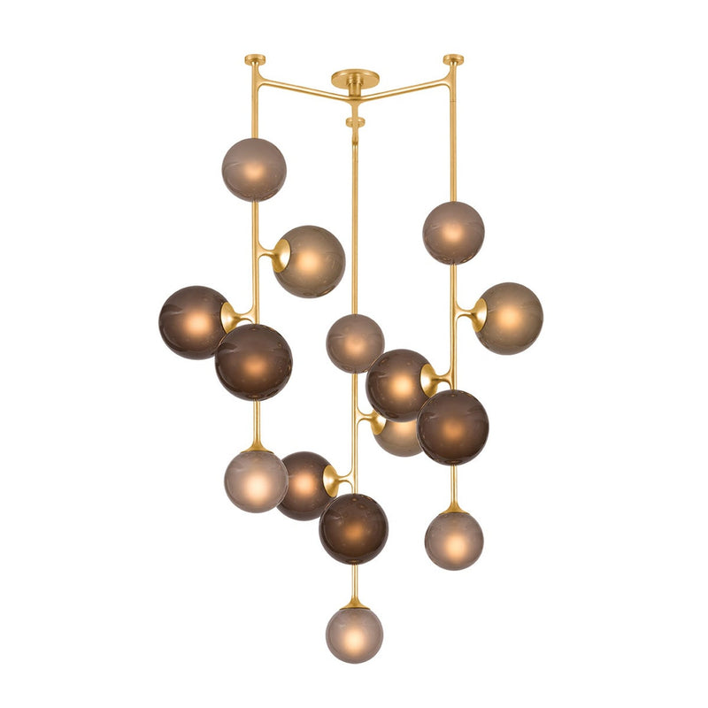 Sunstone Chandelier - 15 Light in Vintage Gold Leaf by Corbett