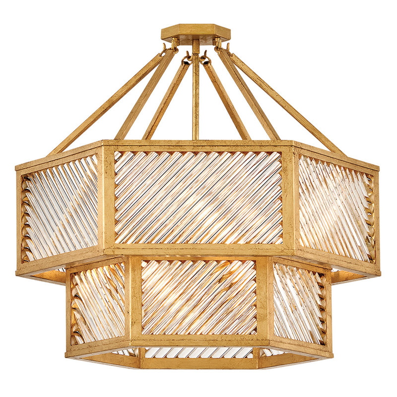 Sura Medium Convertible Chandelier - Distressed Brass - by Hinkley
