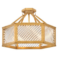 Sura Medium Semi-Flush Mount - Distressed Brass - by Hinkley