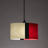 Sushi Suspension By LZF, Finish: Matte Black, Color: Ivory White Red