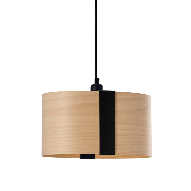 Sushi Suspension By LZF, Finish: Matte Black, Color: Natural Beech