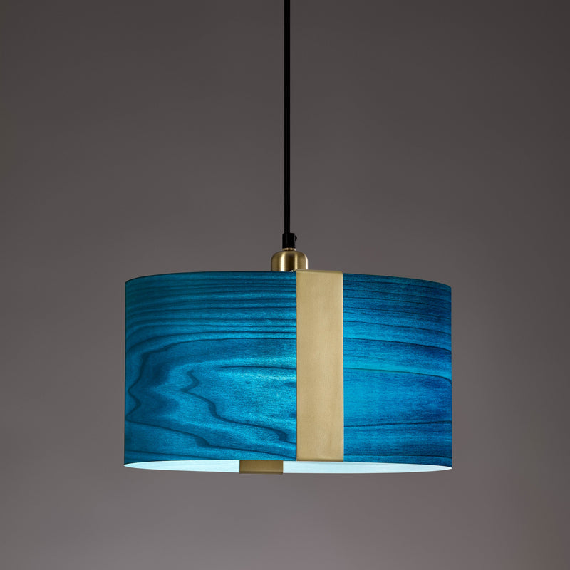 Sushi Suspension By LZF, Finish: Gold Metal, Color: Blue