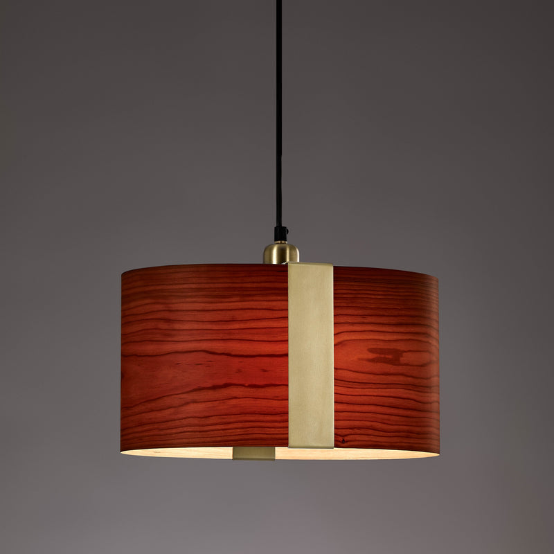 Sushi Suspension By LZF, Finish: Gold Metal, Color: Natural Cherry Natural Cherry